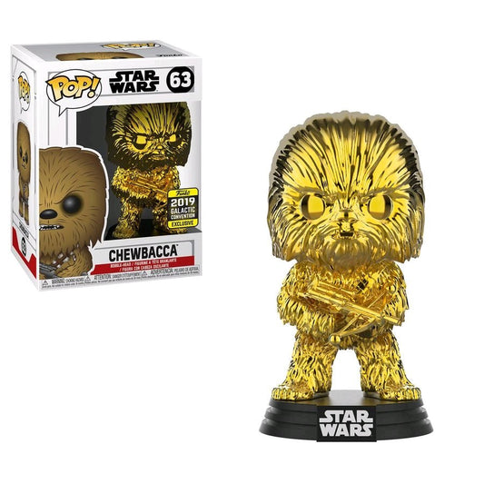 Star Wars - Chewbacca Gold Chrome SW19 US Exclusive Pop! Vinyl - Gametraders Modbury Heights