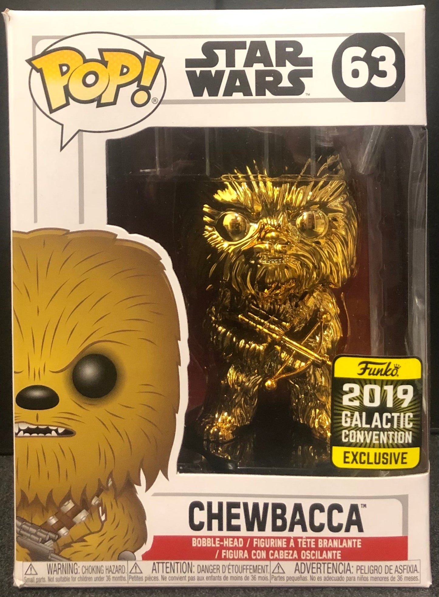 Star Wars - Chewbacca Gold Chrome SW19 US Exclusive Pop! Vinyl (Traded) - Gametraders Modbury Heights