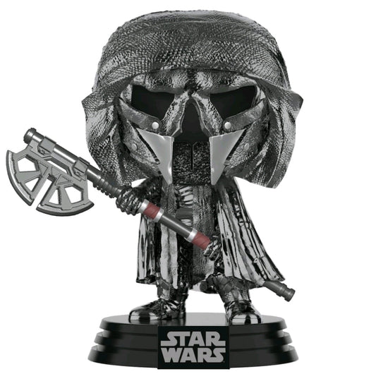 Star Wars - Knight of Ren Long Axe Episode IX Rise of Skywalker Hematite Chrome Pop! Vinyl - Gametraders Modbury Heights