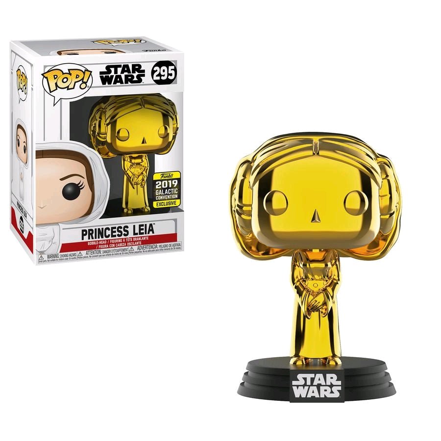 Star Wars - Princess Leia Gold Chrome SW19 US Exclusive Pop! Vinyl - Gametraders Modbury Heights