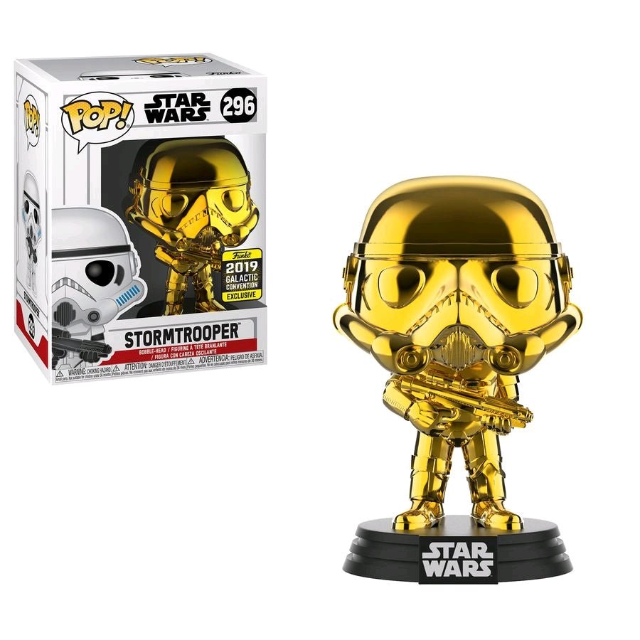 Star Wars - Stormtrooper Gold Chrome SW19 US Exclusive Pop! Vinyl - Gametraders Modbury Heights