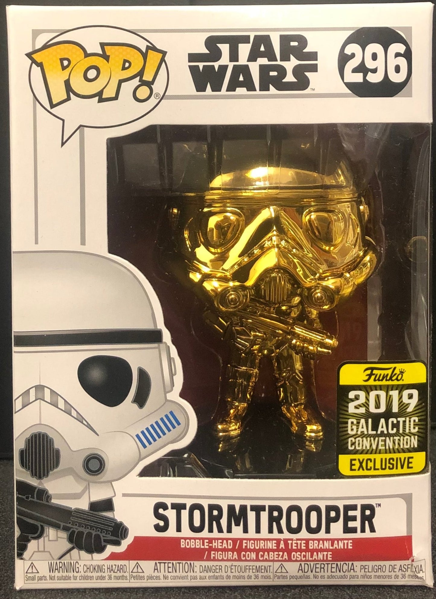 Star Wars - Stormtrooper Gold Chrome SW19 US Exclusive Pop! Vinyl (Traded) - Gametraders Modbury Heights
