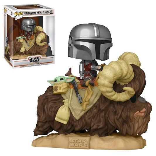Star Wars: The Mandalorian - Mandalorian and the Child on Bantha Pop! Vinyl Deluxe - Gametraders Modbury Heights