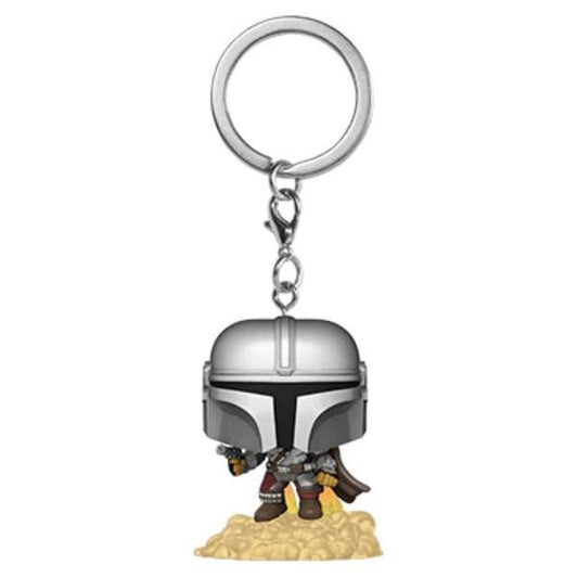 Star Wars: The Mandalorian - Mandalorian with Blaster Pocket Pop! Vinyl Keychain - Gametraders Modbury Heights