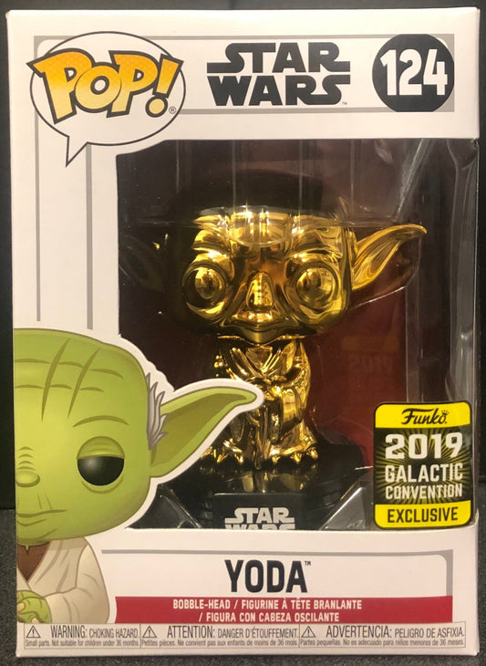 Star Wars - Yoda Gold Chrome SW19 US Exclusive Pop! Vinyl (Traded) - Gametraders Modbury Heights