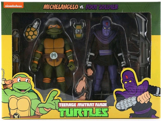 Teenage Mutant Ninja Turtles - Michelangelo vs Foot Soldier Action Figure 2 - pack - Gametraders Modbury Heights