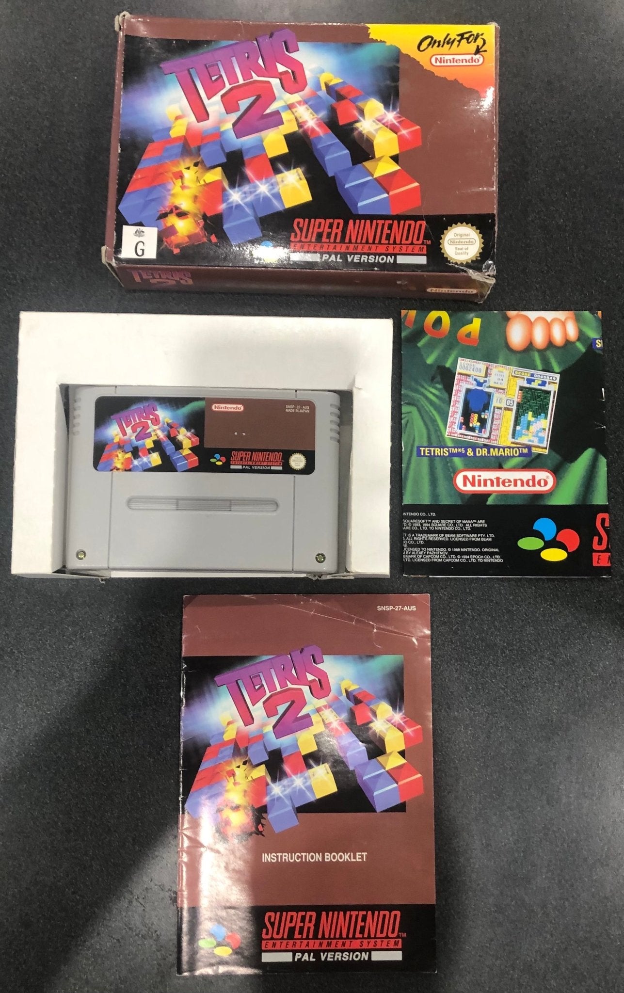 Tetris 2 SNES Boxed - Gametraders Modbury Heights