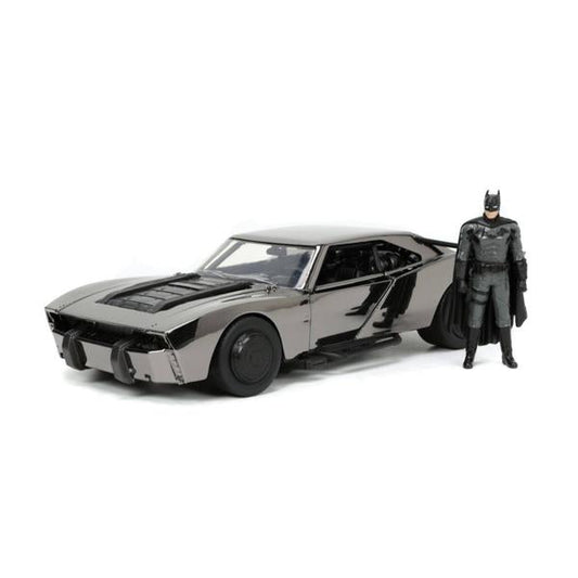 The Batman - Batmobile Chrome Black SDCC 2022 US Exclusive 1:24 Scale with Batman SD22 - Gametraders Modbury Heights