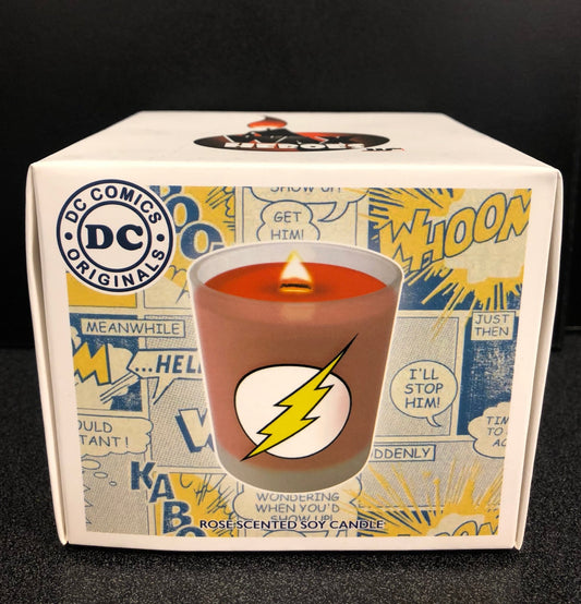 The Flash DC Comics Rose Scented Soy Candle - Gametraders Modbury Heights
