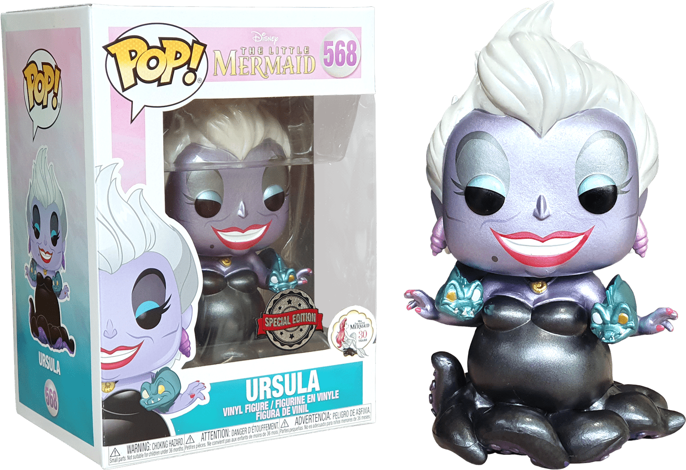 The Little Mermaid - Ursula w/Eels Metallic US Exclusive Pop! Vinyl - Gametraders Modbury Heights