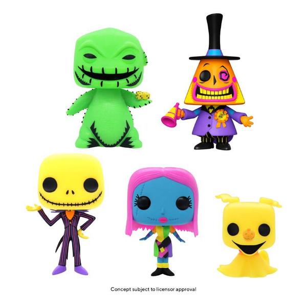 The Nightmare Before Christmas - Black Light US Exclusive Pop! Vinyl 5 - Pack - Gametraders Modbury Heights