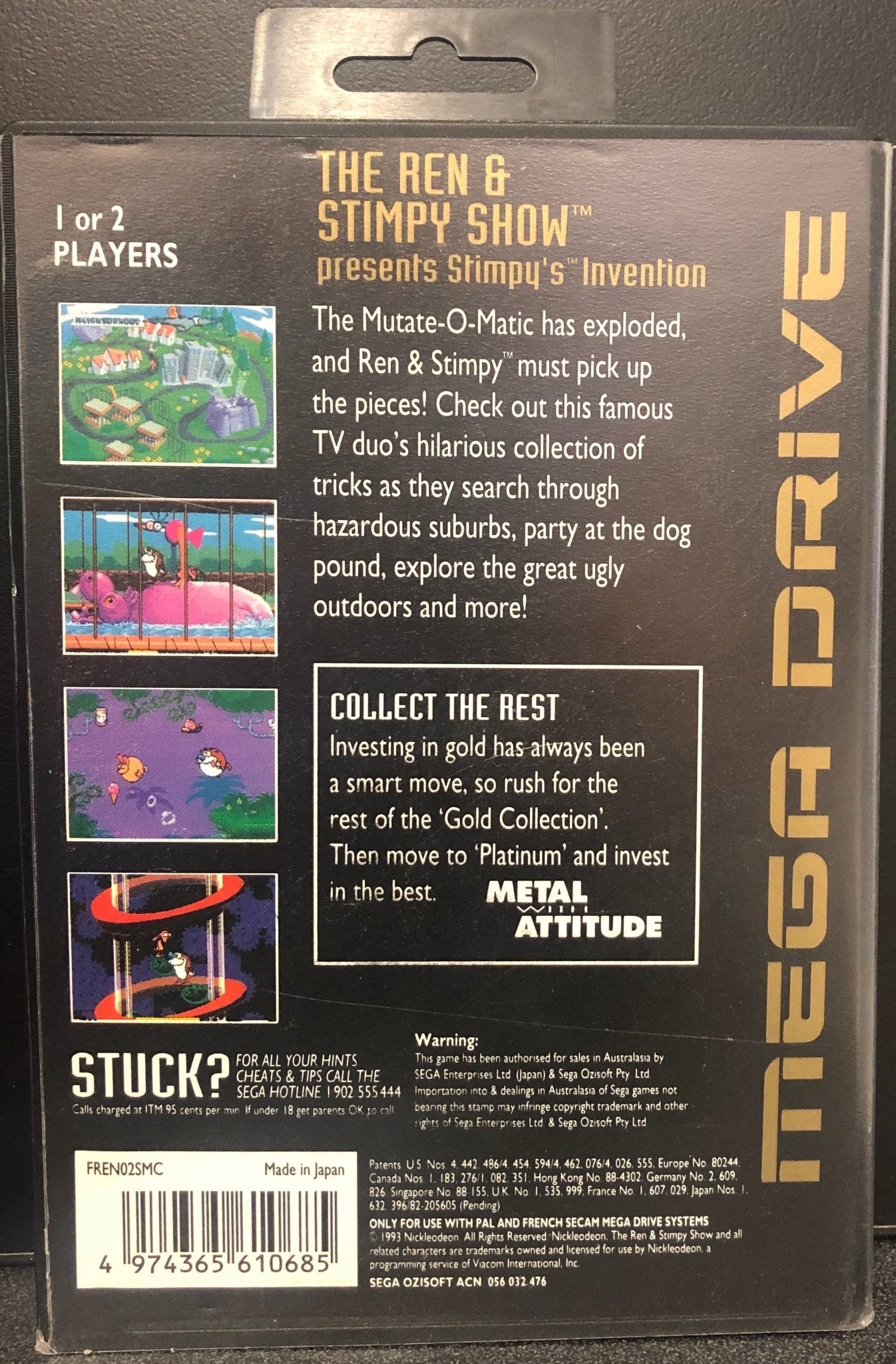 The Ren & Stimpy Show Presents Stimpy's Invention (Mega Drive) - Gametraders Modbury Heights