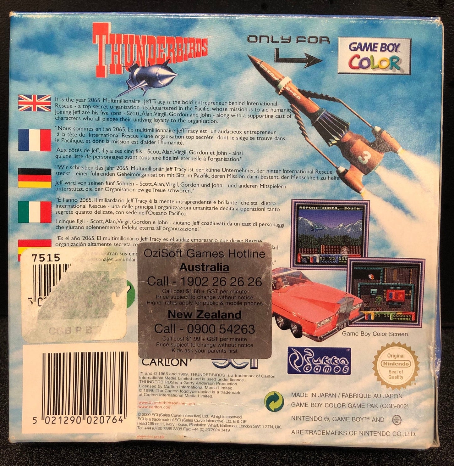 Thunderbirds Gameboy Color - Gametraders Modbury Heights