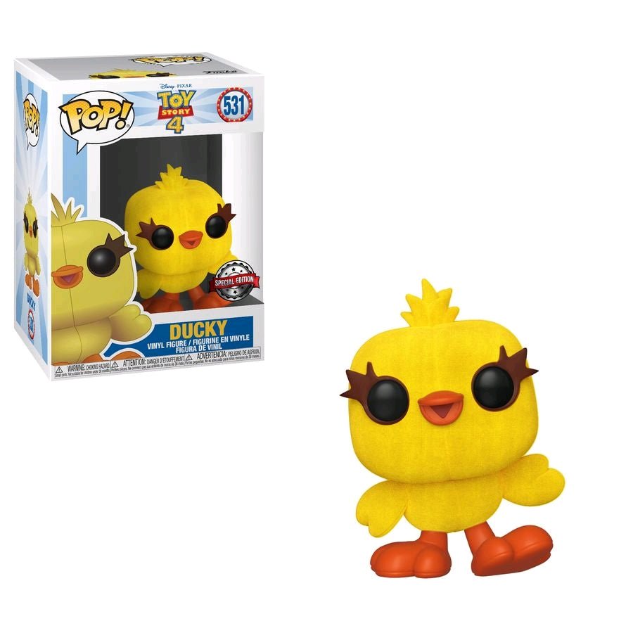 Toy Story 4 - Ducky Flocked US Exclusive Pop! Vinyl - Gametraders Modbury Heights