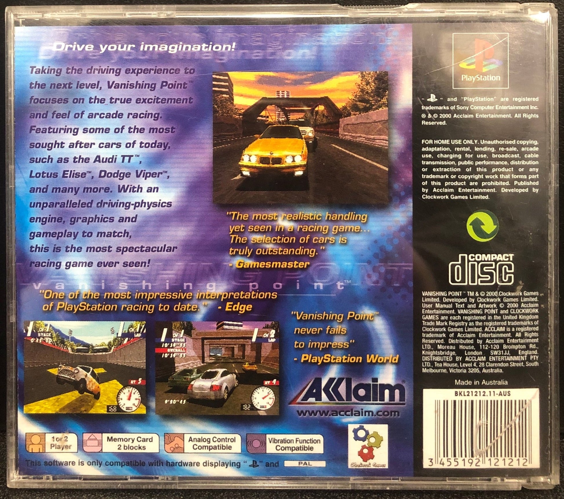 Vanishing Point PS1 - Gametraders Modbury Heights