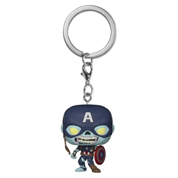 What If - Zombie Captain America Pocket Pop! Vinyl Keychain - Gametraders Modbury Heights