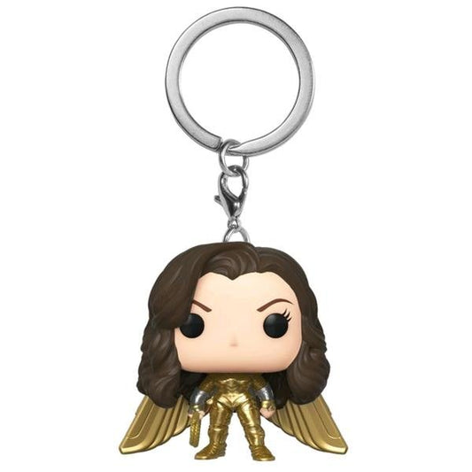 Wonder Woman: 1984 - Wonder Woman Gold No Helmet Pocket Pop! Vinyl Keychain - Gametraders Modbury Heights