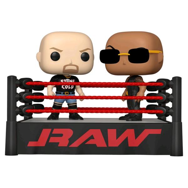 WWE - The Rock v Stone Cold Wrestling Ring Pop! Vinyl Moment - Gametraders Modbury Heights