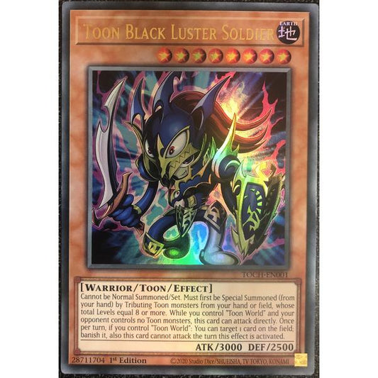 Yugioh - Toon Black Luster Soldier TOCH - EN001 Ultra Rare 1st Edition Single - Gametraders Modbury Heights
